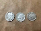 Lot Of 3  Roosevelt Dimes   1949