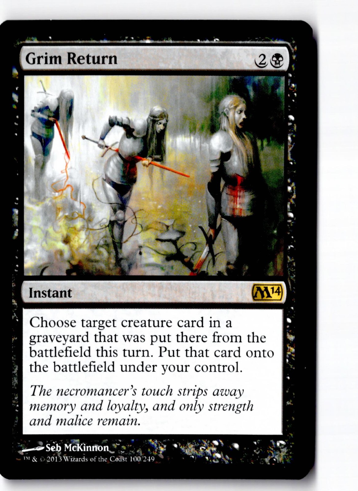 Grim Return 100 Rare Magic 2014 (M14) Magic: The Gathering Lightly Played
