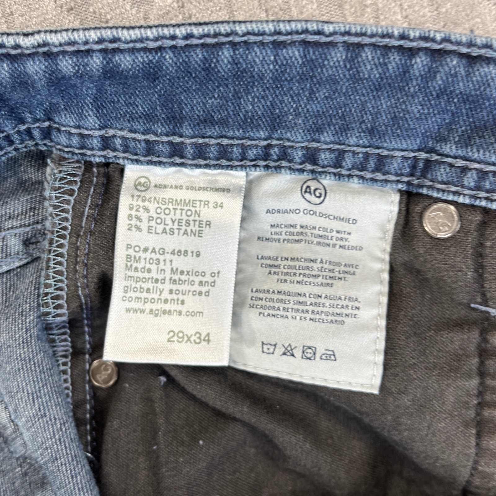 AG Adriano Goldschmied The Everett Slim Straight Jeans Mens Size 29x34 thumbnail 3