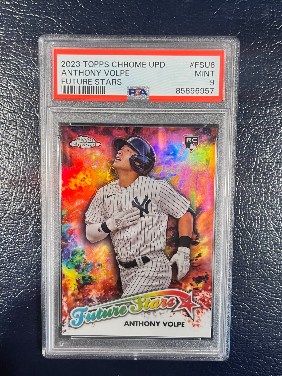 2023 Topps Chrome Update Future Stars Anthony Volpe Rookie #FSU-6 PSA 9