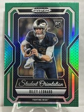 2025 Panini Prizm Draft Picks - Student Orientation Riley Leonard #20 Green...