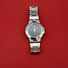 Vintage NOS Sheffield Men’s Quartz Chronograph Watch Gray Dial Silver Tone