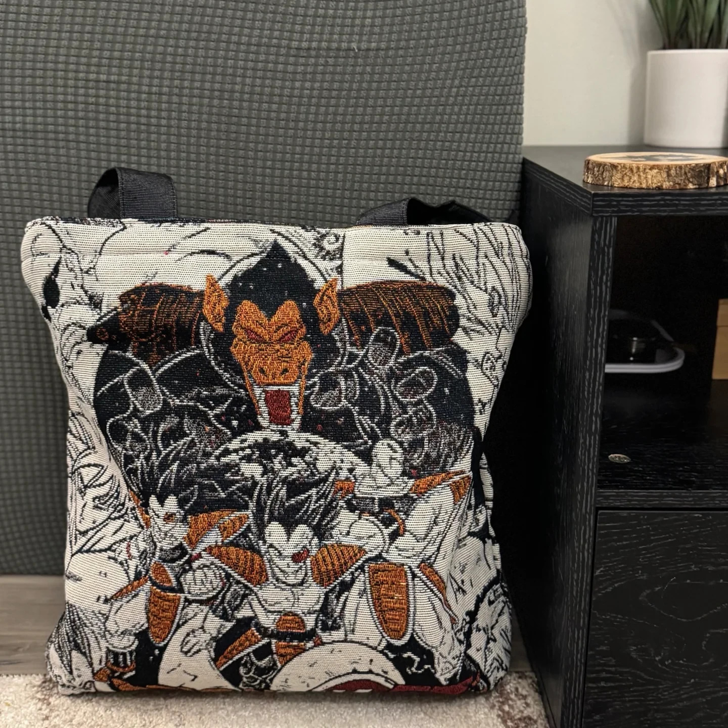 Bolso de Mano DBZ Vegeta Tapiz Tejido | Bolso de Hombro Manga Gráfico | Ropa de Calle