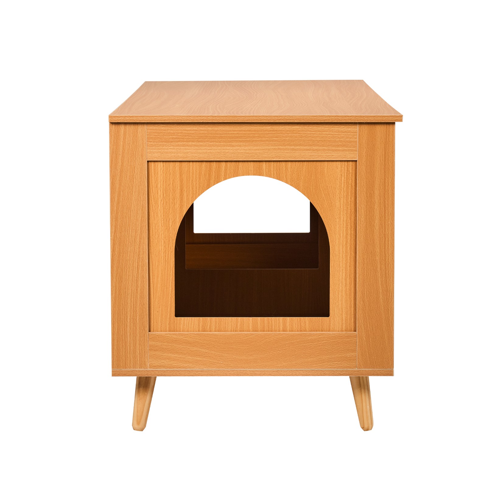 VEVOR Cat Litter Box Enclosure Wooden Litter Box Furniture Hidden for 2 Cats