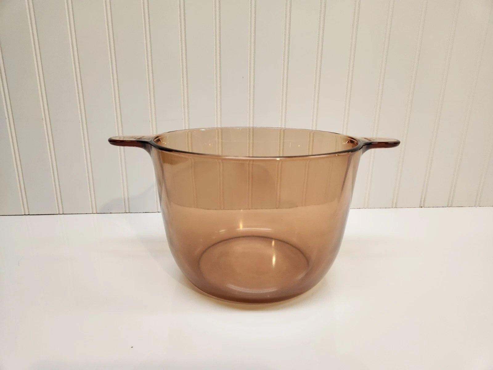 Visions Corning Ware Amber 3.5 QT Stock Pot Amber NO LID Read