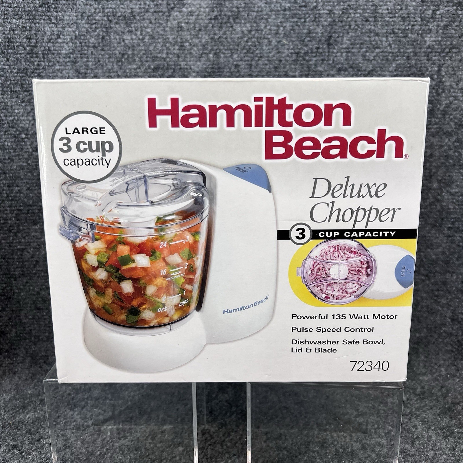 New Hamilton Beach Deluxe Chopper 3 Cup #72340 Chopper Mini 