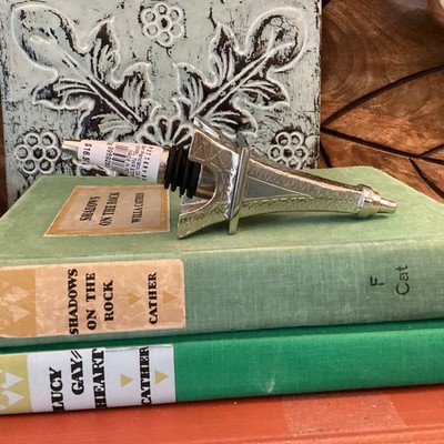 Eiffel Tower Wine Stopper Pottery Barn Stainless Steel Rare Find Paris France