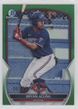 2023 Bowman Chrome Prospects Green Refractor 9/99 Bryan Acuna Acuña #BCP-37 10w8