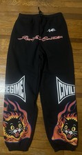 Men s Size Small Oversized Civil Regime Black Sweatpants