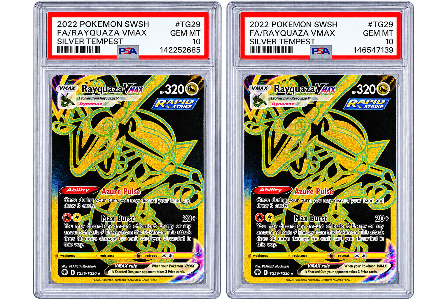 2022 Pokemon SWSH Rayquaza VMax PSA 10 x 2!!!!!!