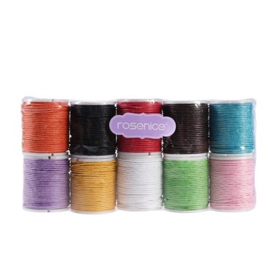 10Pcs Durable Waxed Cotton Cord 1Mm for DIY Necklace and Craft Projects