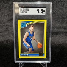 2018-2019 NBA Luka Doncic Rated Rookie Yellow SGC 9.5 Donruss Lakers Colour