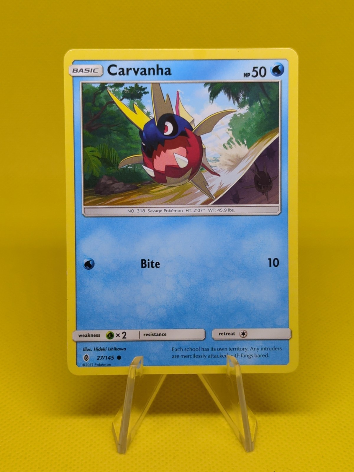 Pokemon - Carvanha - 27/145 - Common