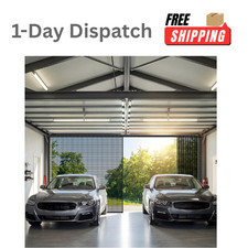 .Beeveer 16x7ft Sliding Garage Door Screen Retractable Black