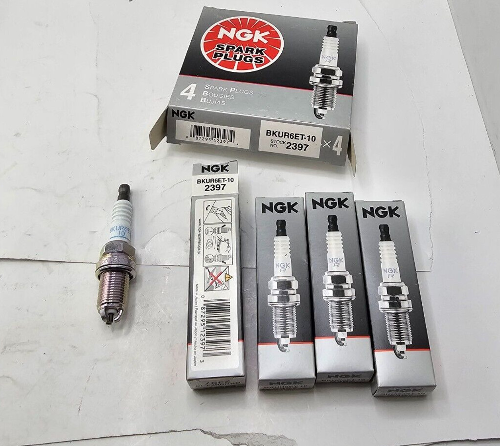 QTY 4 NGK V-Power Spark Plug 2397 BKUR6ET-10 for Mercedes-Benz CLK SLK