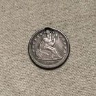 1838 NO Drapery Seated Liberty Silver Quarter  Rare Key Date VF Holed