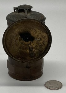 Vintage Guy's Dropper Carbide Lamp USA Made Universal Lamp Co Springfield 4"T