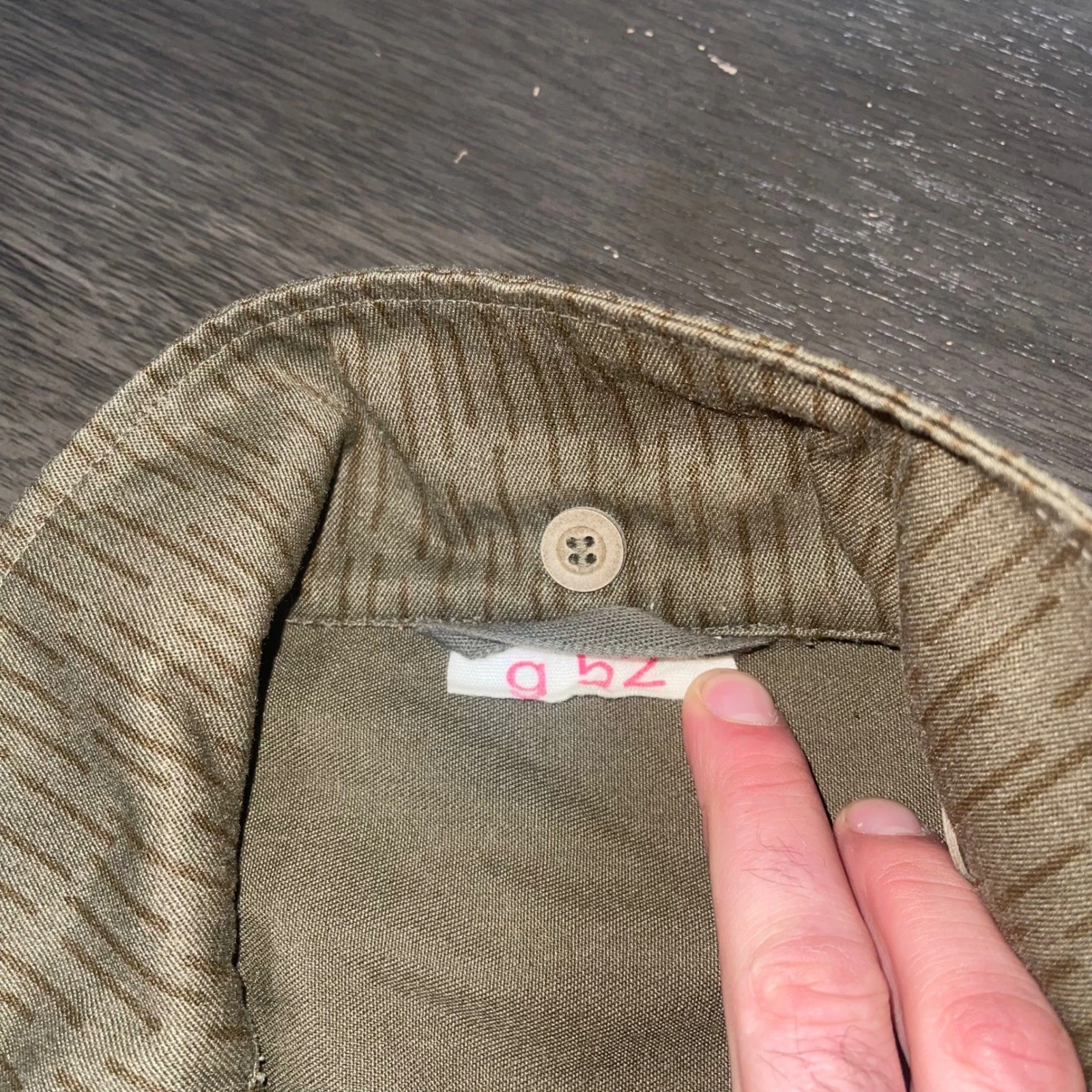 East German NVA Mens g 52 Brown Strichtarn Rain Camo Military Field Jacket - product detail image 4