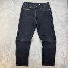 Vintage 90s Levis 550 Black Jeans Mens 38x34 (Fit 36x33) Made in USA Faded Y2K