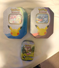 Pok&eacute;mon tins 1X sylveon 1X greninja 1x mini tin