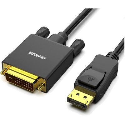 DisplayPort-auf-DVI Kabel, 1,8m, Stecker auf Stecker, vergoldet, kompatibel m...