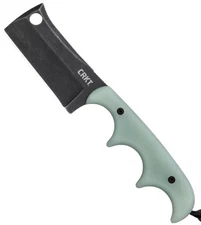 CRKT Folts Minimalist Blade HQ Exclusive - Natural Jade G10 - Smokewash D2 Steel