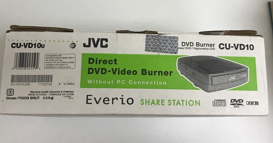 Vintage JVC CU‑VD10 Everio Share Station DVD Burner - Image 4 of 4