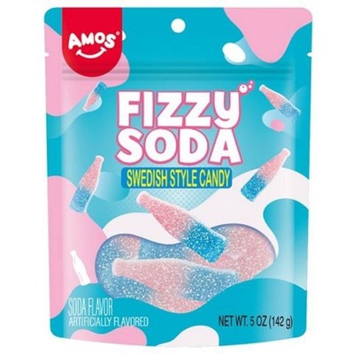 12x Amos Fizzy Soda Swedish Style Candy Pack Bulk Sweet Treats 5oz