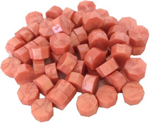 Pale Orange Pearl Sealing Wax Beads for Cards Invites, approx 250 beads, 3 oz