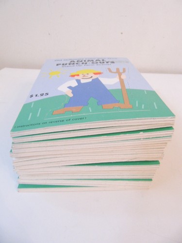NEU 1990 Hallmark Color-Your-Own "Farm Animals" Standstanzer Posten von 16 - Bild 3 von 9