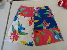 Vintage 90's OP Ocean Pacific Hawaii Beach Hawaiian Flower Shorts Size L