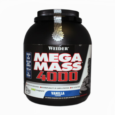 (18,65 EUR/kg) Weider Mega Mass 4000 3000g Dose Gainer Kohlenhydrate Eiweiß