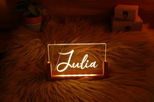 Personalized Name Night Light, Unique LED Gift for Birthday or Christmas Decor