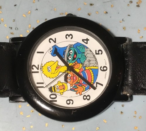 1991 NELSONIC SESAMSTRASSENUHR BERT ERNIE BIG BIRD COOKIE MONSTER OSCAR ZIFFERBLATT - Bild 3 von 16