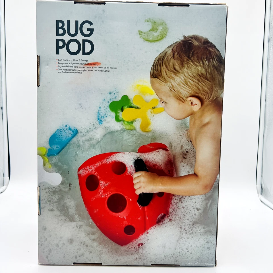 Boon Lady Bug Pod Niños Baño Juguete Cuchara Drenaje Almacenamiento Descontinuado Púrpura Foto 3 de 4