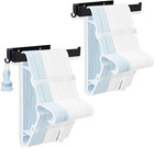 2Pcs Hanger Organizer Stackers, Hanger Holder Rack with Hook for Closet Drilling