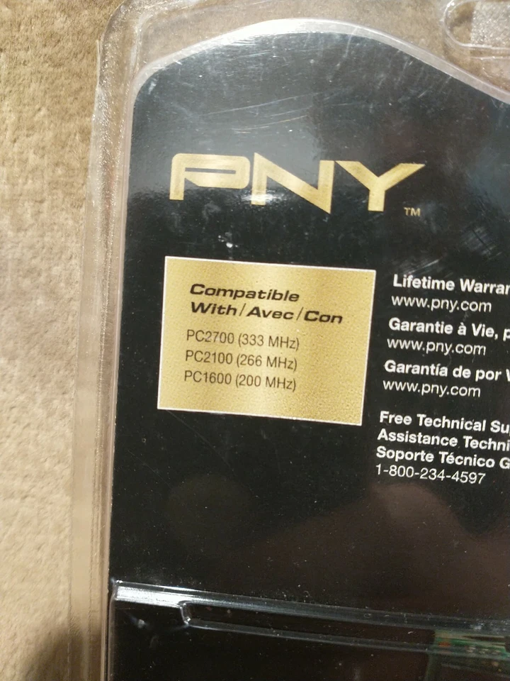 PNY 1 GB DDR PC2700S Optima MEMORY MODULE 2007 - Image 3 of 3