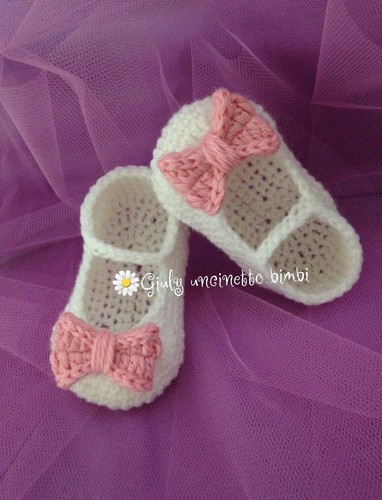 Scarpine ballerina neonata * uncinetto lana * bambola scarpette neonato  fortuna | eBay