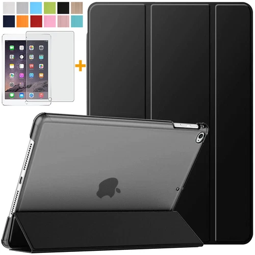 Lonfeid Schutzhülle + 9H Hartglas für iPad 9.7 2018 2017/ Air 2 (2014) / Air -3