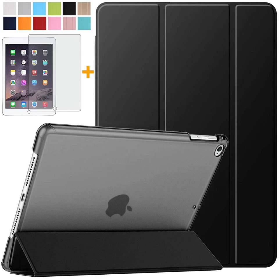 Lonfeid Schutzhülle + 9H Hartglas für iPad 9.7 2018 2017/ Air 2 (2014) / Air -3