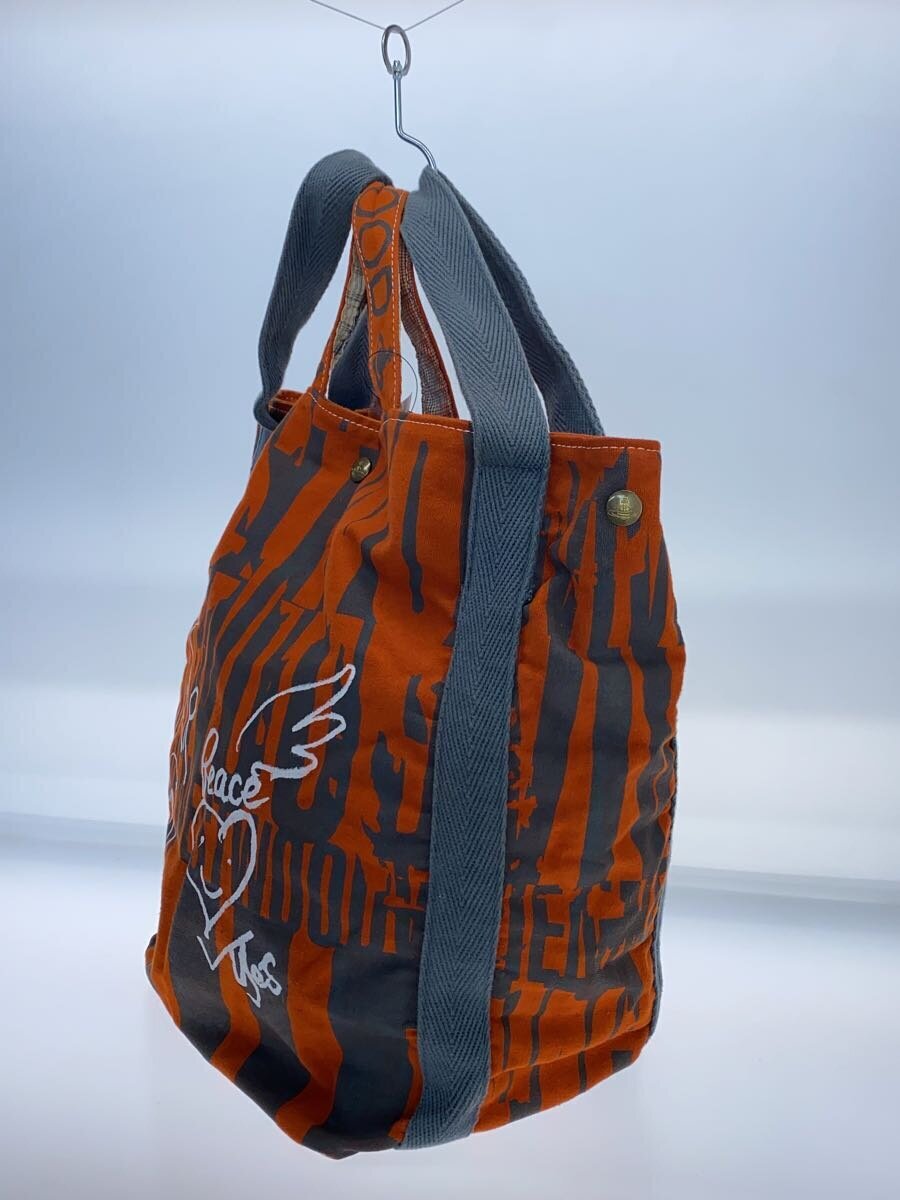 Vivienne Westwood Africa Bag Tote Bag Canvas Orange Pattern