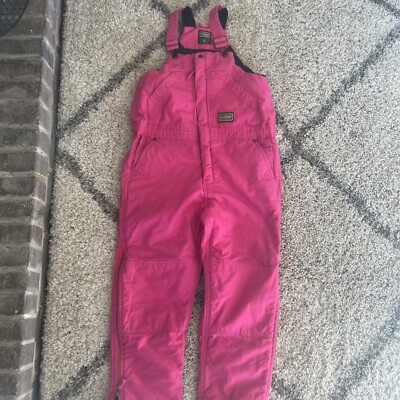 C.E. Schmidt Workwear Girls Hot Pink Overalls Coveralls Snow Insulted Large