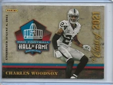 Panini Class of 2021 Charles Woodson Hall of Fame card Unsigned Raiders