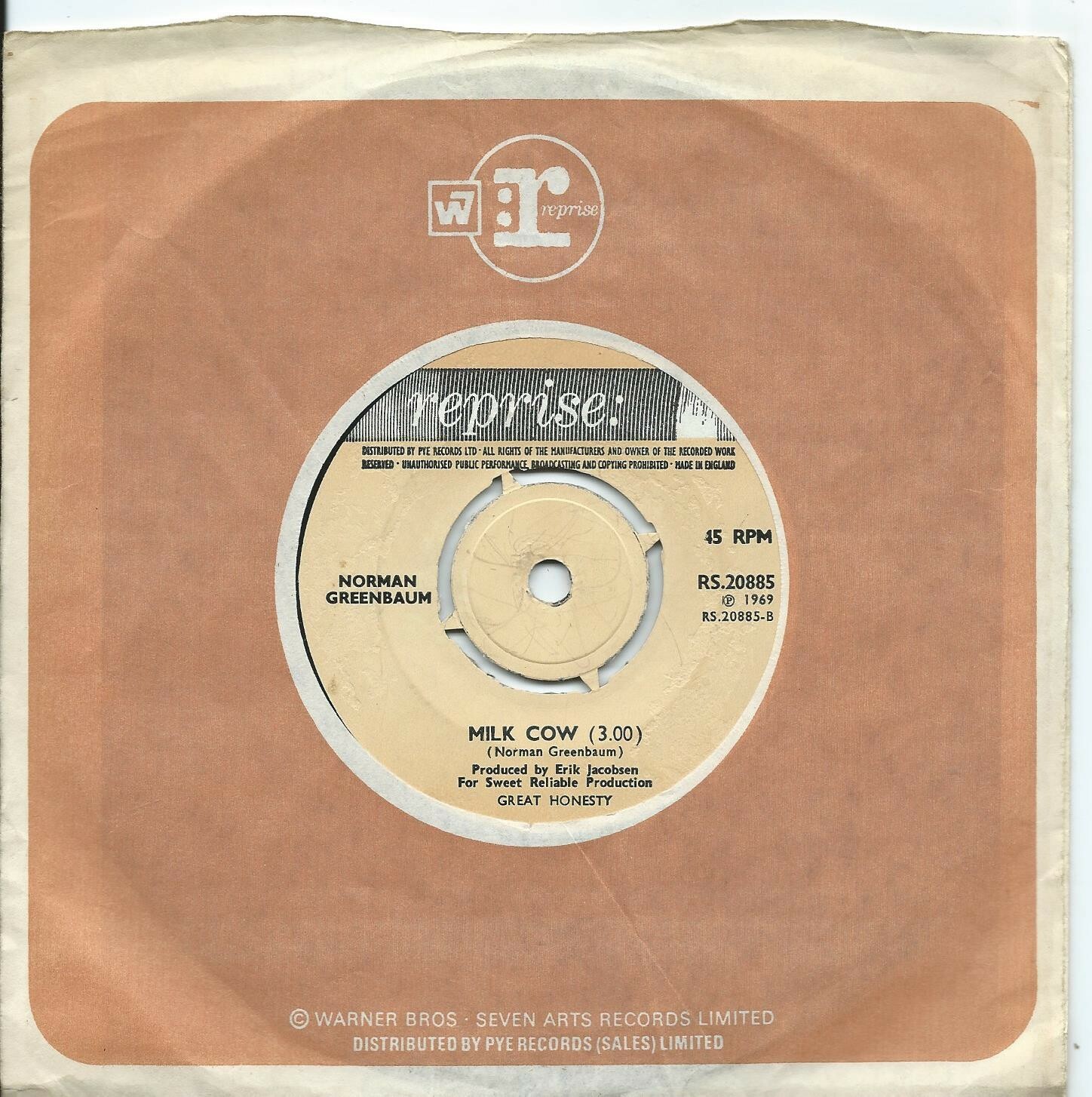 Norman GreenbaumSpirit in the sky/Milk cowUK Reprise1969 eBay