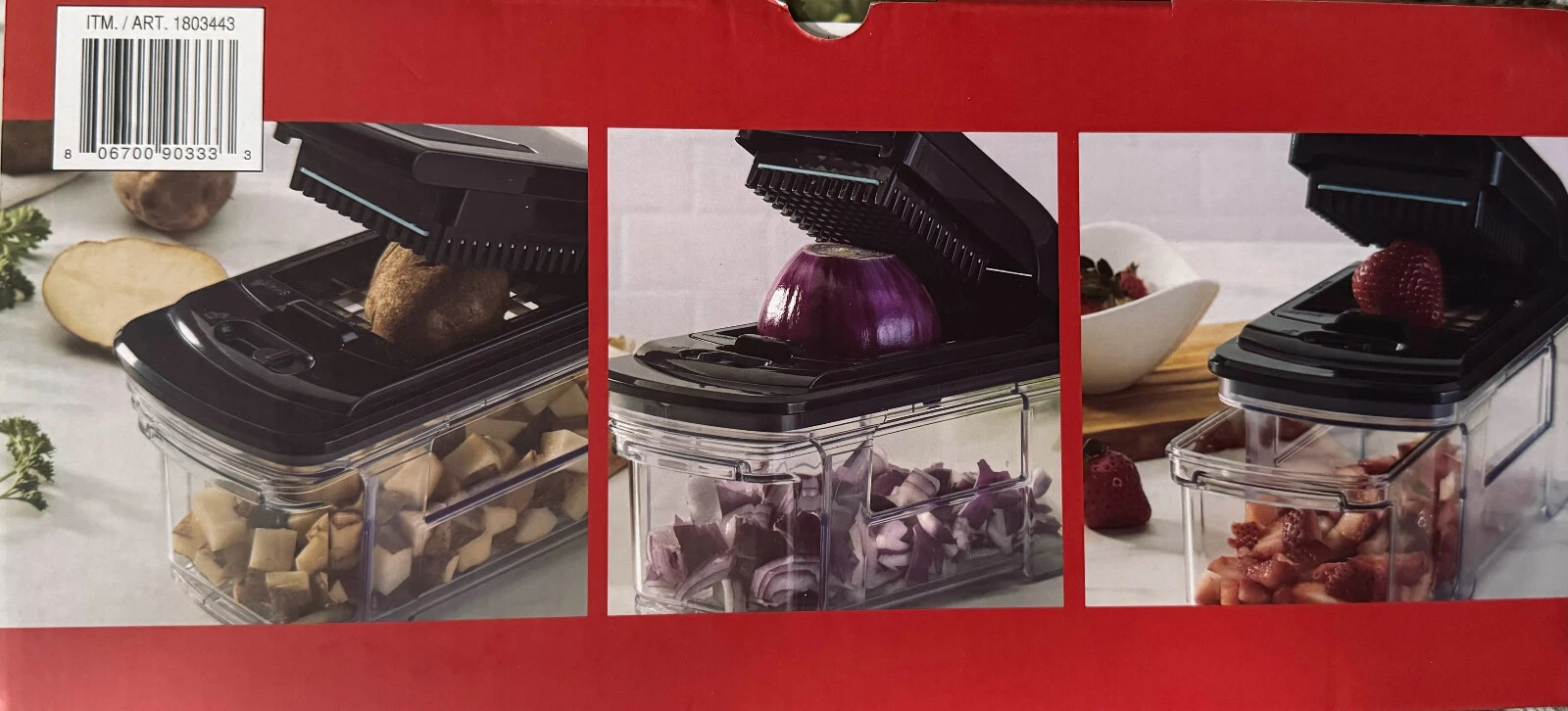 Miu Vegetable Chopper with 2 interchangeable dicer blades  and Pusher - Picture 4 of 4