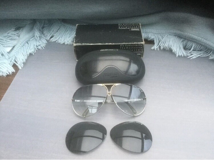 Occhiali da sole vintage CARRERA PORSCHE DESIGN Placcati in oro (RARI) ANNI  '80