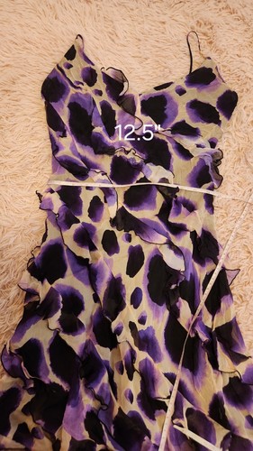 RAT & BOA Vale Ruffle Min iDress in Purple Print XS - Picture 14 of 17