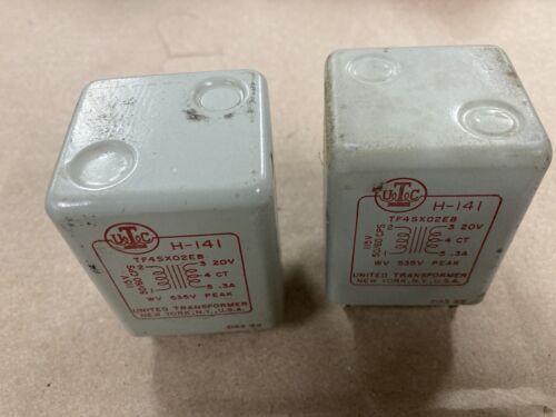 Pair of UTC H-141 20VCT Filament Transformers C3M - Picture 2 of 2