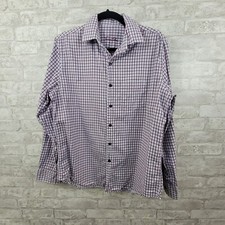 Tasso Elba long sleeve button down shirt mens size small 14-14 1/2 red blue