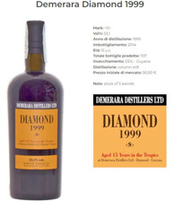 RUM DEMERARA DIAMOND 1999  S  - VELIER - VERY RARE RUM -WITH BOX